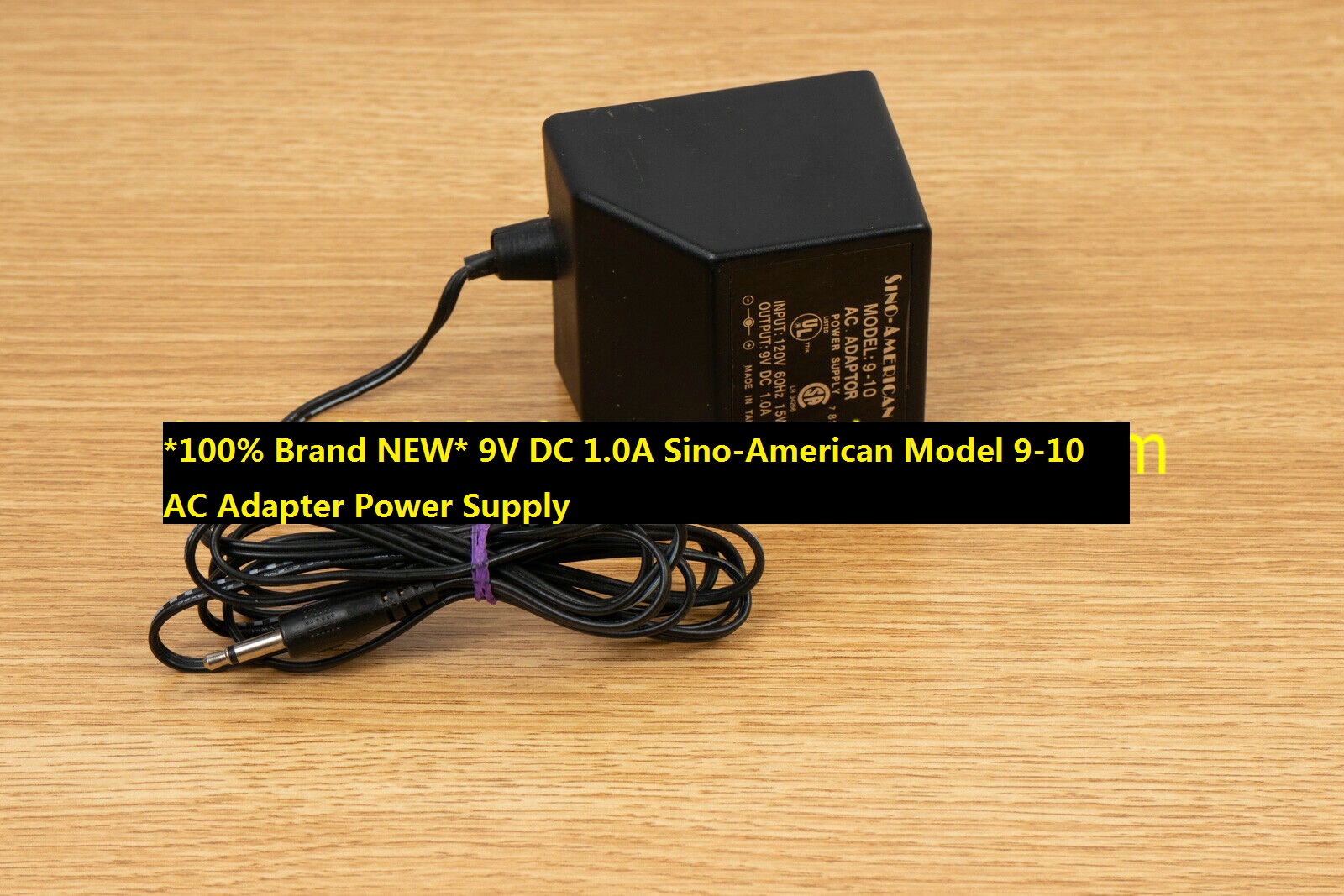 *100% Brand NEW* 9V DC 1.0A Sino-American Model 9-10 AC Adapter Power Supply - Click Image to Close